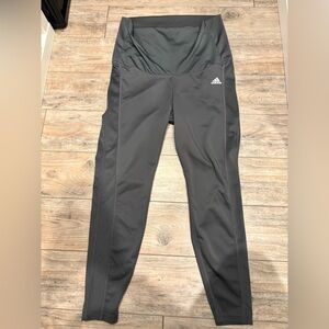Adidas Maternity Primegreen Aeroready Running Leggings Women's Size XL grey